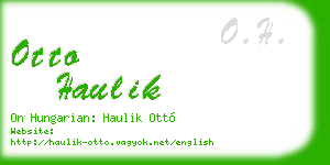 otto haulik business card